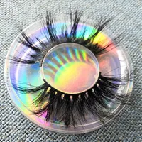 

new style 25mm long high quality wispy strip 3d mink fur eyelash