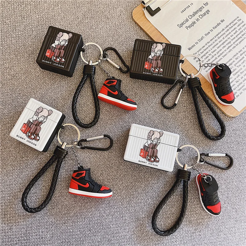 

Wholesale 3D designer for nike shoe aj yeezy sneaker box 2021 silicone for jordan airpod case, Multi colors