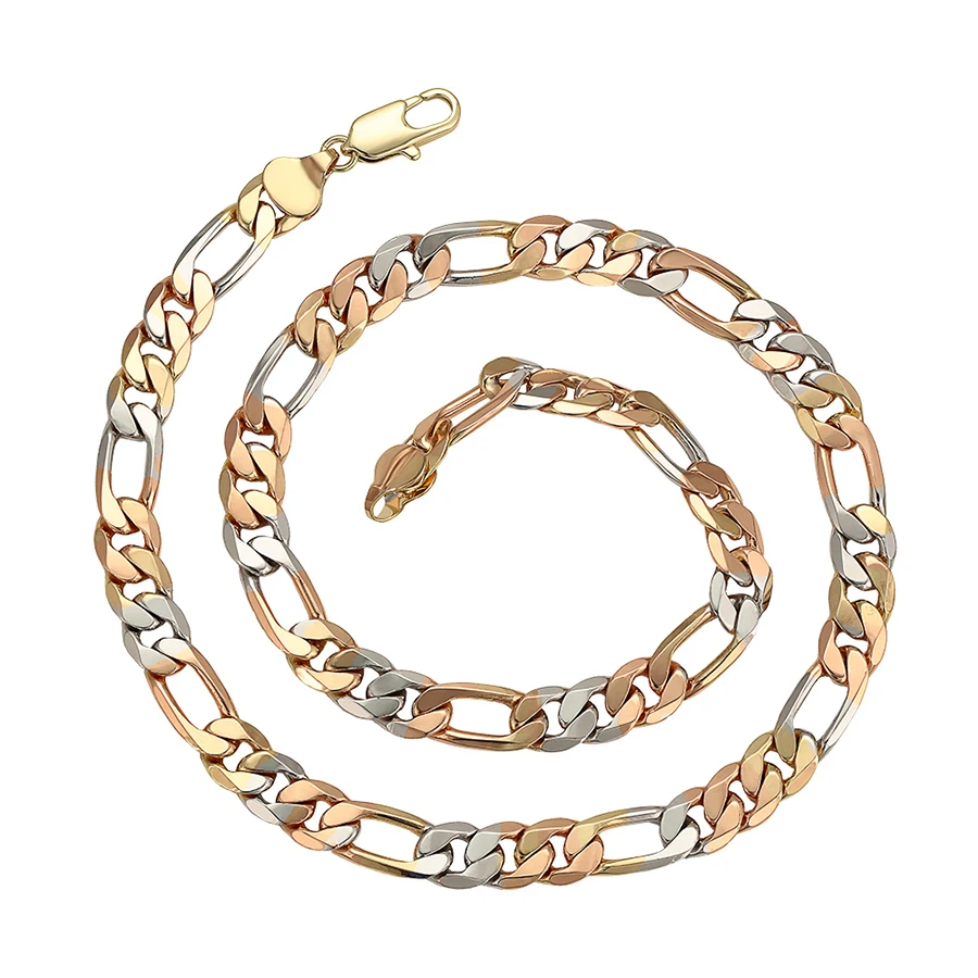 

45706 Xuping Best selling free shipping color separation cuban link necklaces in the Americas