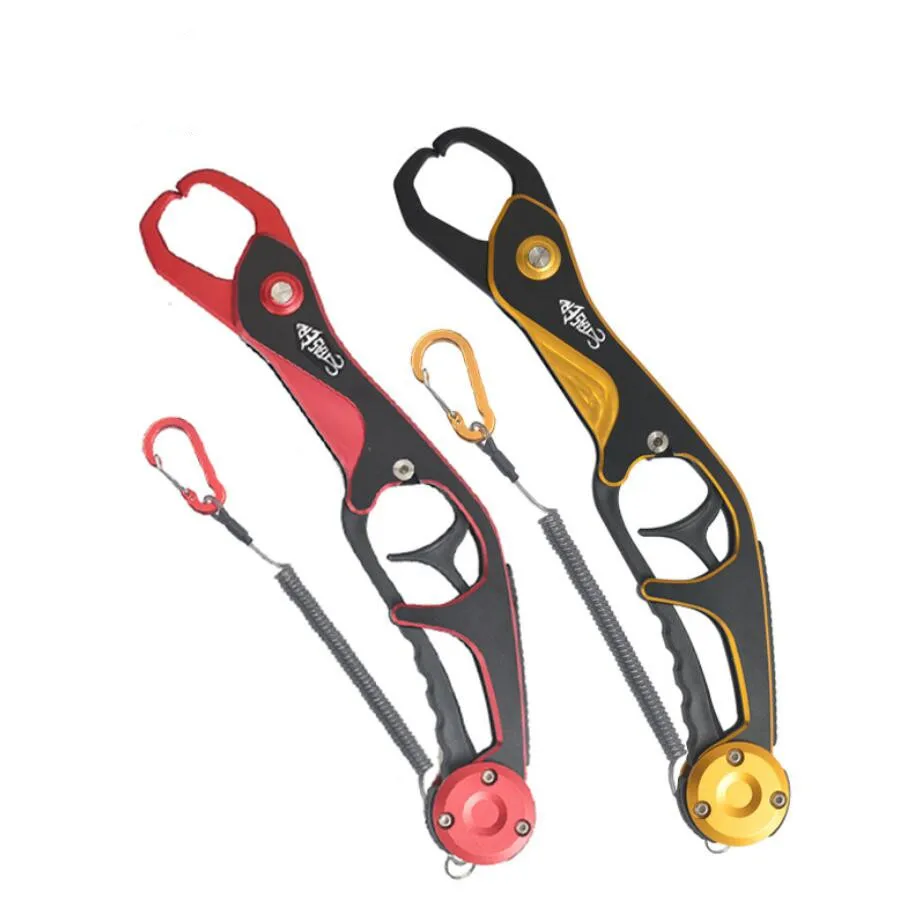 

Hotsale New Aluminium Fishing Gear Fishing Grip 25cm Pliers Fish Hunting Tools Tackles, Red/ gold