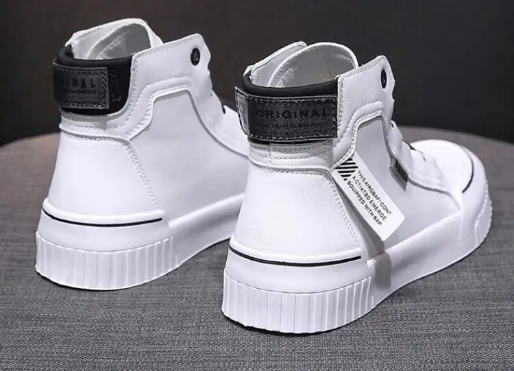 Soft Breathable High Cut Sport Shoes  Fashion comfortable Women Skateboard Shoes Girls White Casual Shoes