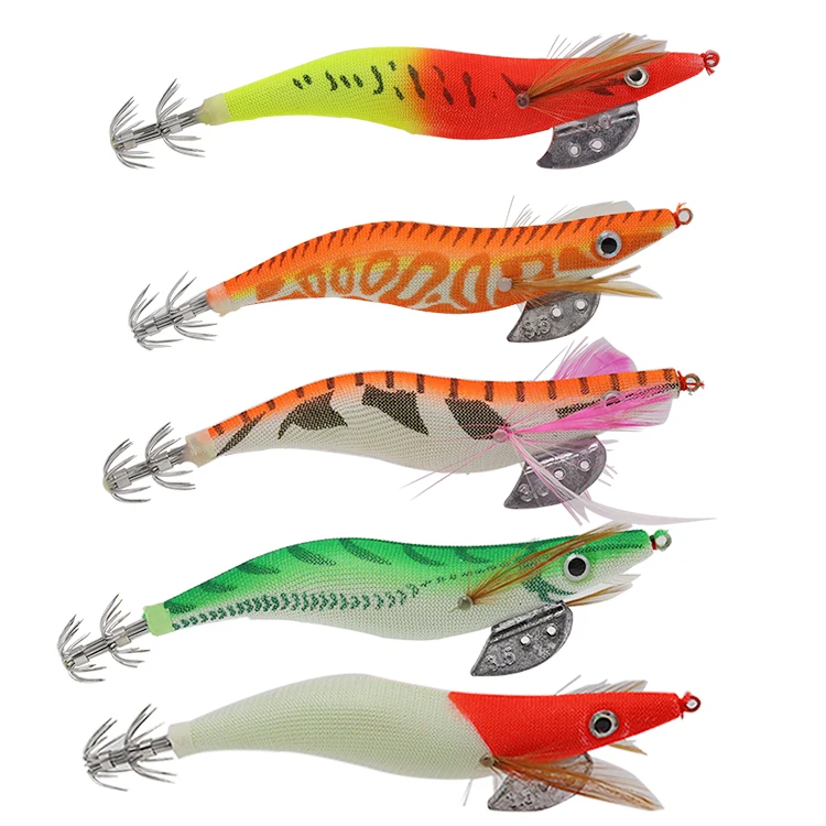 

Hot sale in bulk octopus skirt lure octopus skirt squid jig hooks fishing lure Wood Shrimp, Colors