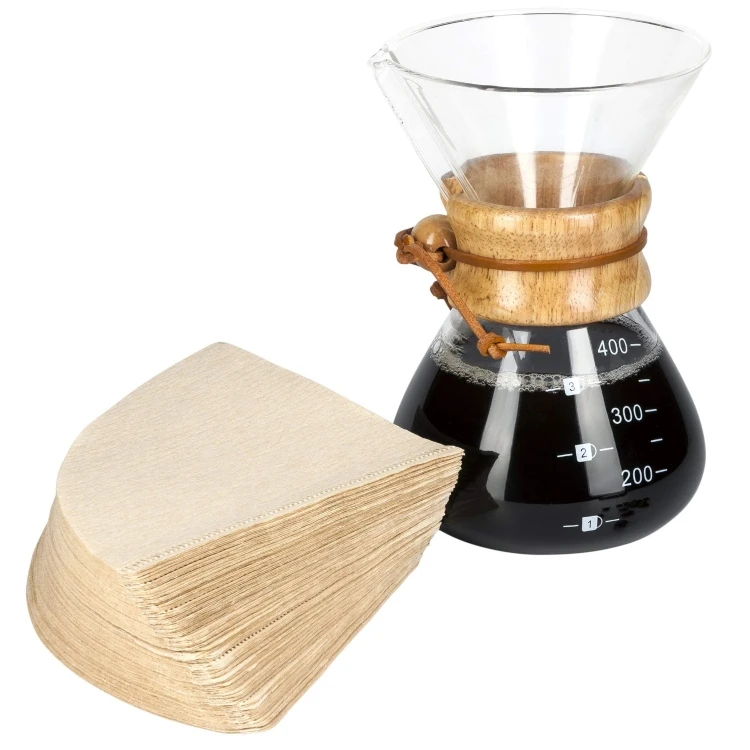 

Hot Big/Small Size Custom Double Wall Unusual Heat Resistant Classic Coffee Pot Chemex Glass Pour Over Coffee Maker with Brewer