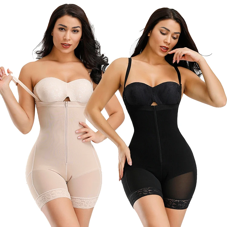 

Custom Private Label Adjustable Hooks And Zipper Women High Waist Tummy Control Shapewear Slimming Body Shaper, As show