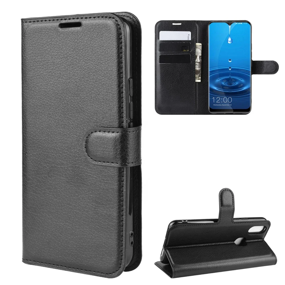 

2019 Latest Style TPU PU Hybrid Leather Wallet Card Holder Cellphone Accessories Case for Leagoo M13