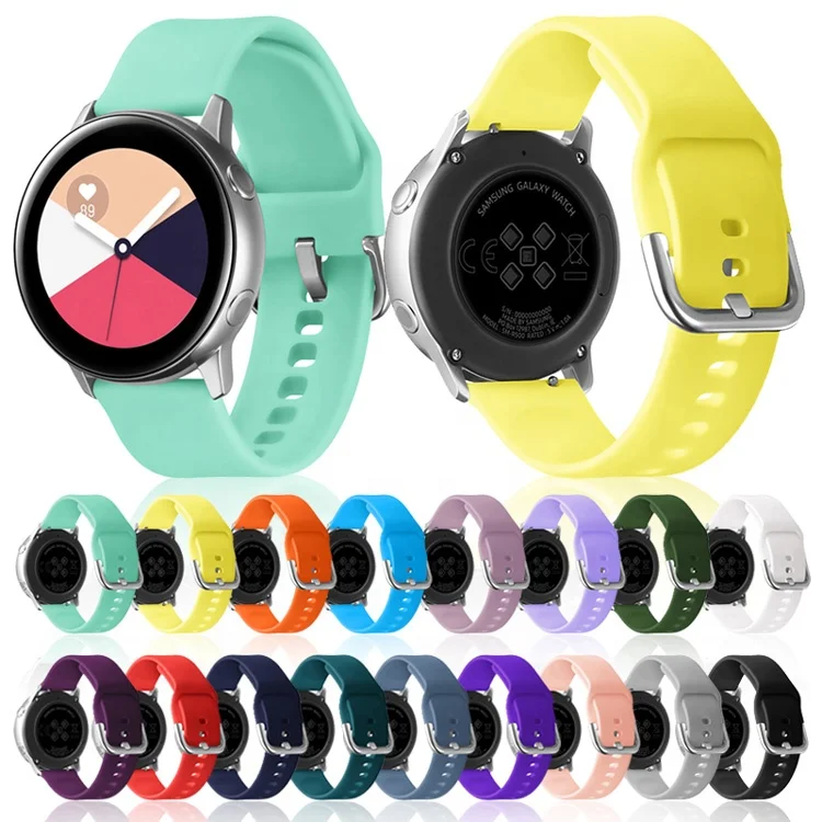 

Professional wholesale 20mm 22mm silicone watch band straps for samsung galaxy watch 3 active2