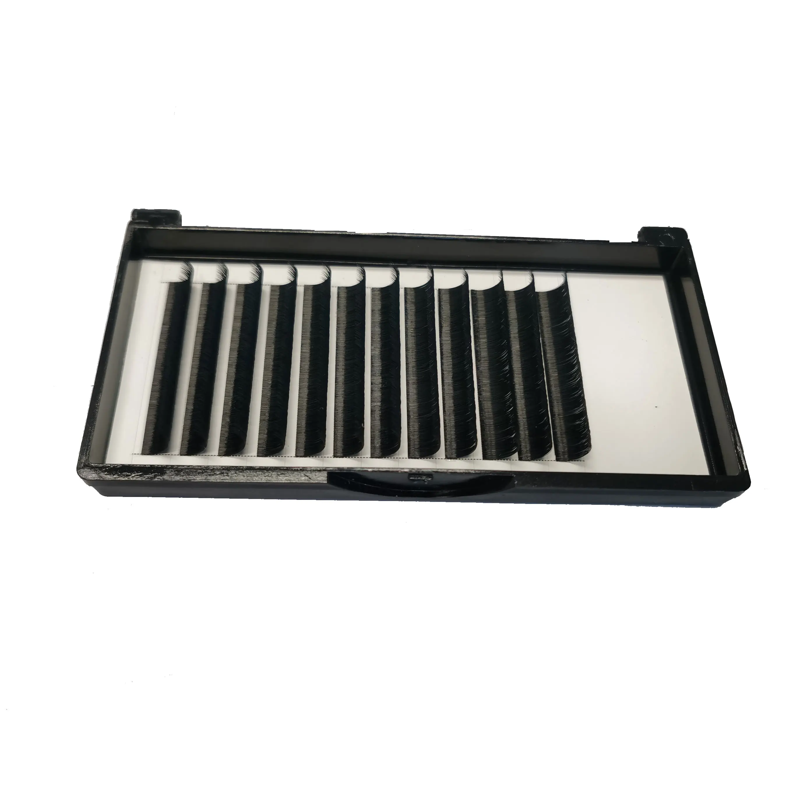 

Best selling free sample easy fan extension clusters eyelashes Korean fiber false eyelashes, Natural black