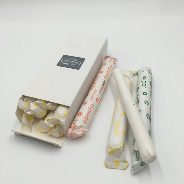 

Private Label GOTS Certified Organic Cotton Tampon Comfort Silk Touch Feminine Hygiene Tampons Women Organic Cotton