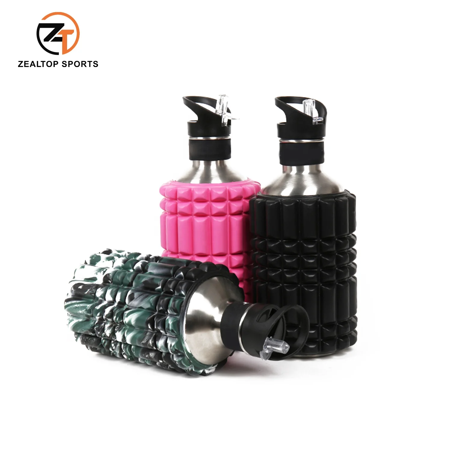 

Fitness Foam Roller Water Bottle 1200ml Muscle Massage Drinking Bottle 40oz