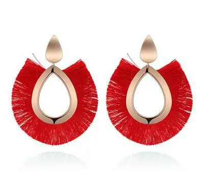 

New fashion geometric tassel drop earrings for women jewelry