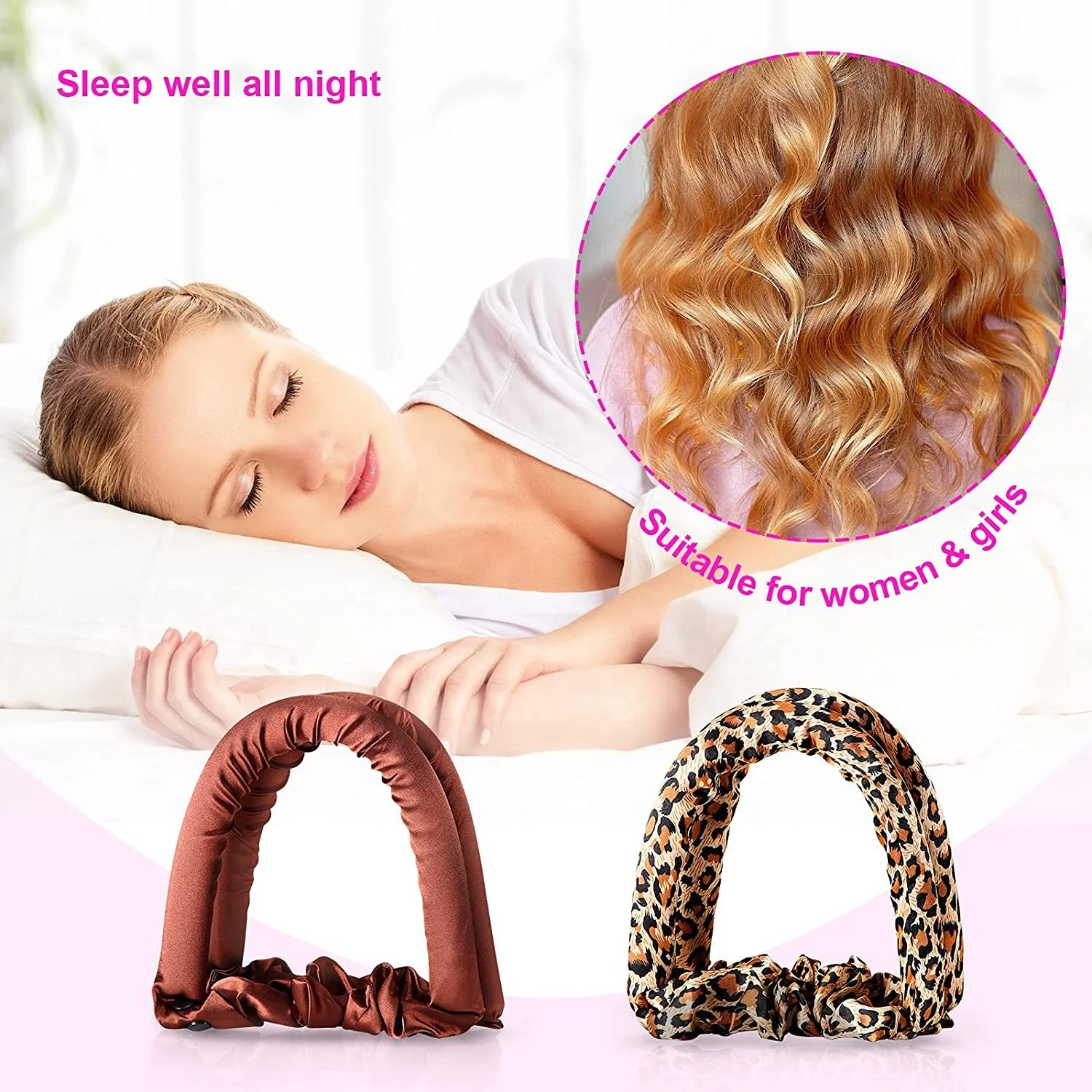 

Lazy Sleeping Curling Irons No Hot Curling Irons EVA Rubber Big Wave Curling Irons Hair Salon, Picture