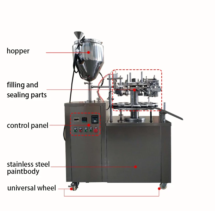 Collapsible Folding Aluminum Tube Filling Sealing Crimping Machine