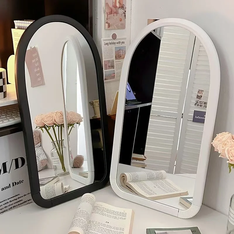 58*31cm Creative Modeling Design Modern Scallop Shaped Bathroom Wall Mirrors Novel Decorative Wall Mirror for Living Room