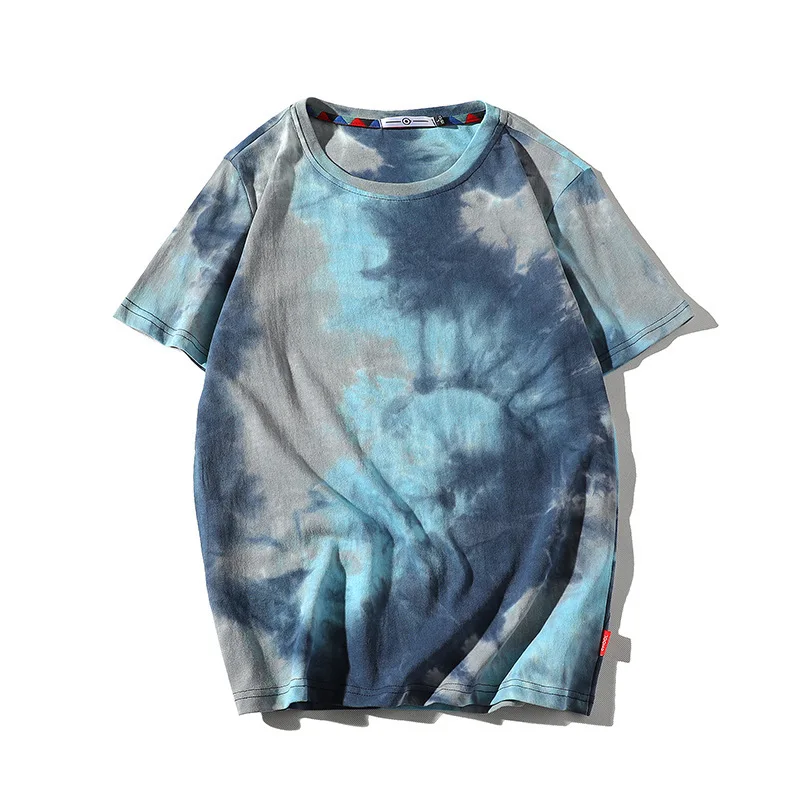 

100%cotton Manufacturers Hip Hop Clothing Gradient Color Tie Dye T-shirts For Custom Eco Friendly Clothing