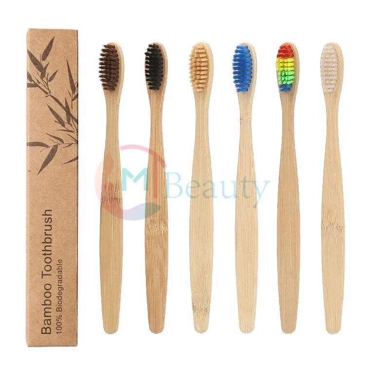 

Wholesale Custom Cheap Travel Color Medium Soft Bristles ECO Friendly Biodegradable Adult Kids Organic Bamboo Toothbrush