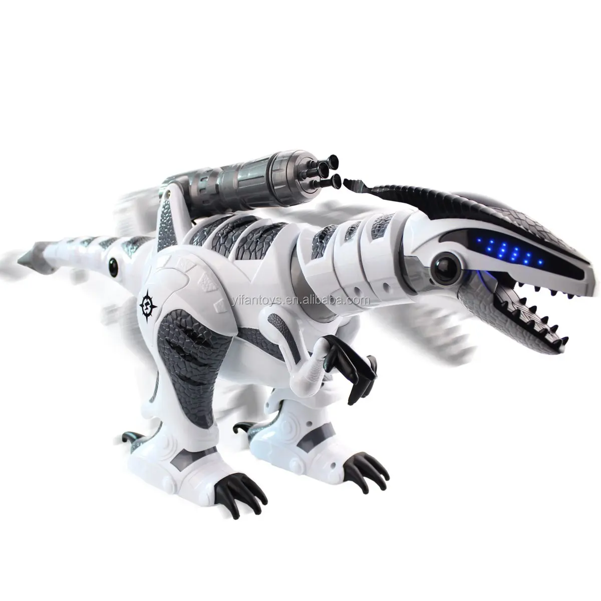 Kids Intelligent Interactive Toy Electronic Remote Controller Dinosaur White Costzon RC Robot Dinosaur Walking Dancing Singing w/ Fight Mode Programmable Robot Gift for Children Boys and Girls 