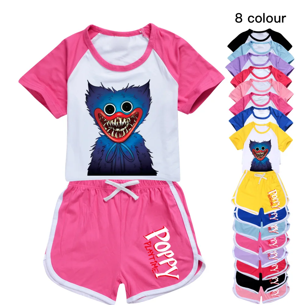 

100-170 Kids T-shirt Shorts Sports Suit 1450b