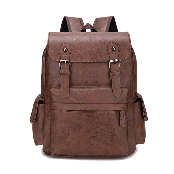 

Wholesale luxury designer custom waterproof ladies mens school business laptop pu leather backpack