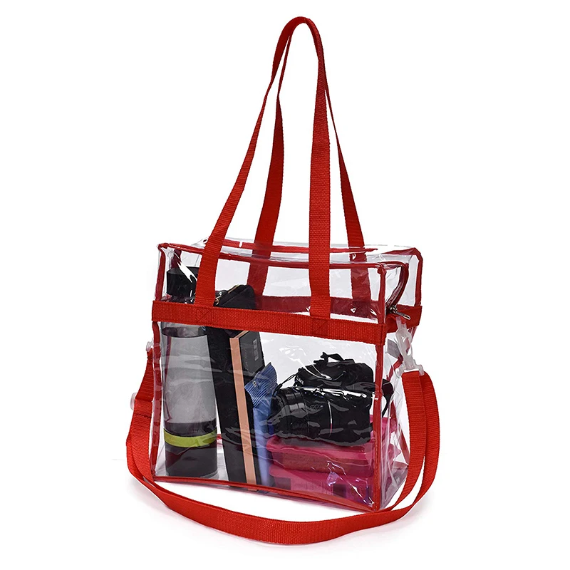 

Clear Tote Bag with Shoulder Strap, Clear Bag Stadium Approved Crossbody Bag