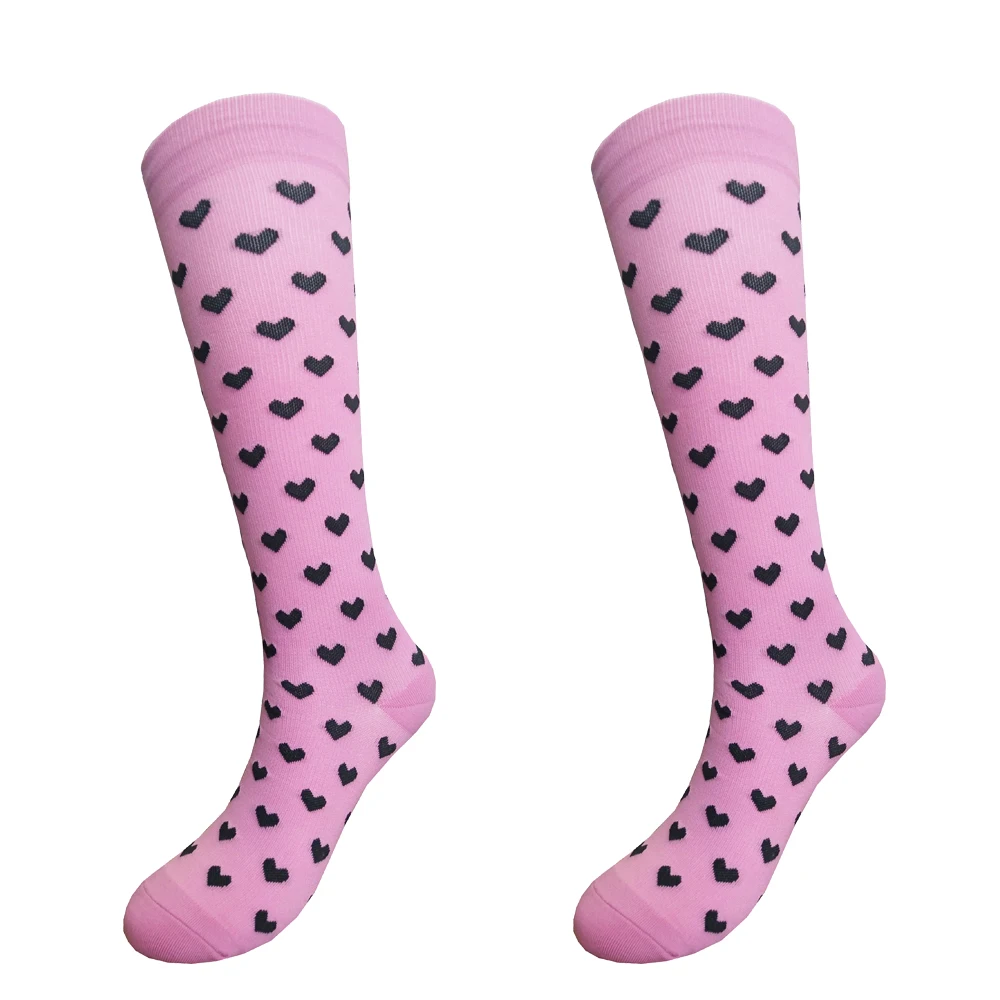 Colorful Heart Microfiber Nylon Graduated Compression Socks Women 1520 Mmhg Buy Compression