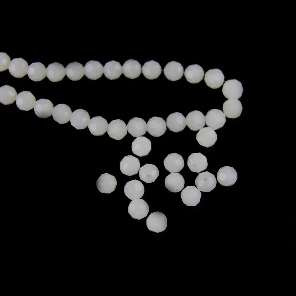New Opal White 6mm 32 Faces Ro
