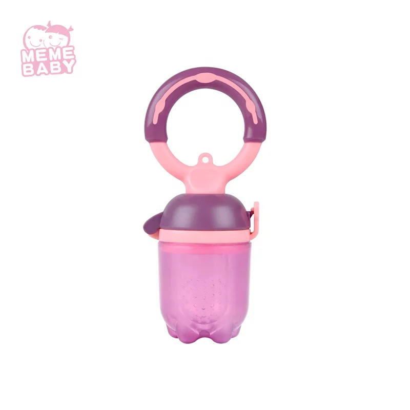 

Hot Selling BPA Free Silicone Baby Food Fruit Vegetable Feeder Fresh Food Feeder, Purple,custom