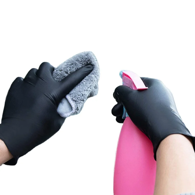 

High Quality Manufacturers disposable nitrile powder free kitchen cleaning handgloves, Shown