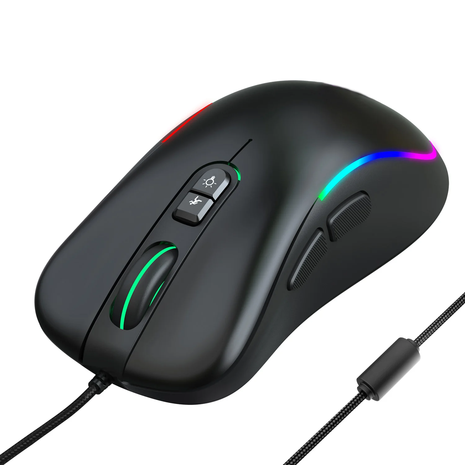 

J300 Wired Gaming Mouse with RGB Optical Usb Light Adjustable DPI 1000/1600/2400/3200/4800/6400 Both Hands CN;GUA Desktop,laptop