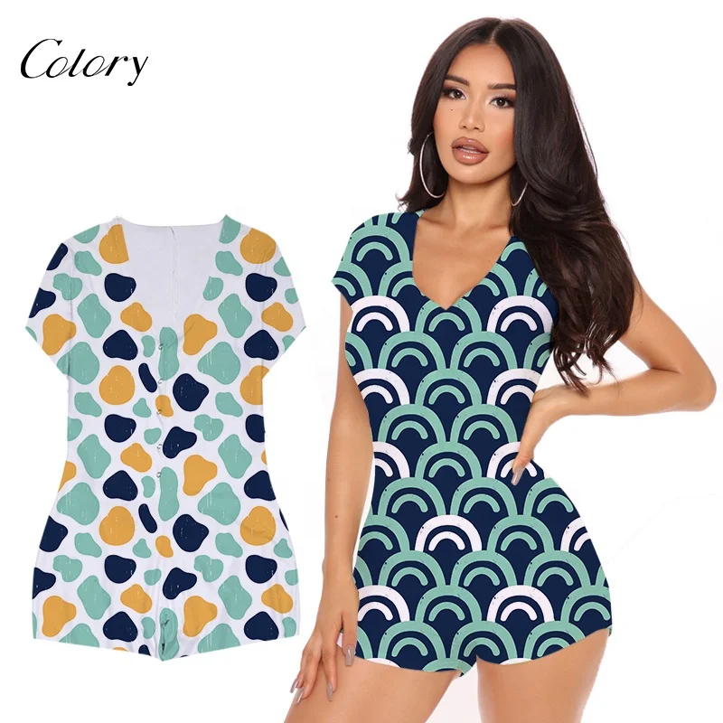 

Colory Pajamas Sets Sexy Pajamas For Women Plus Size Onesie Pajamas, Picture shows