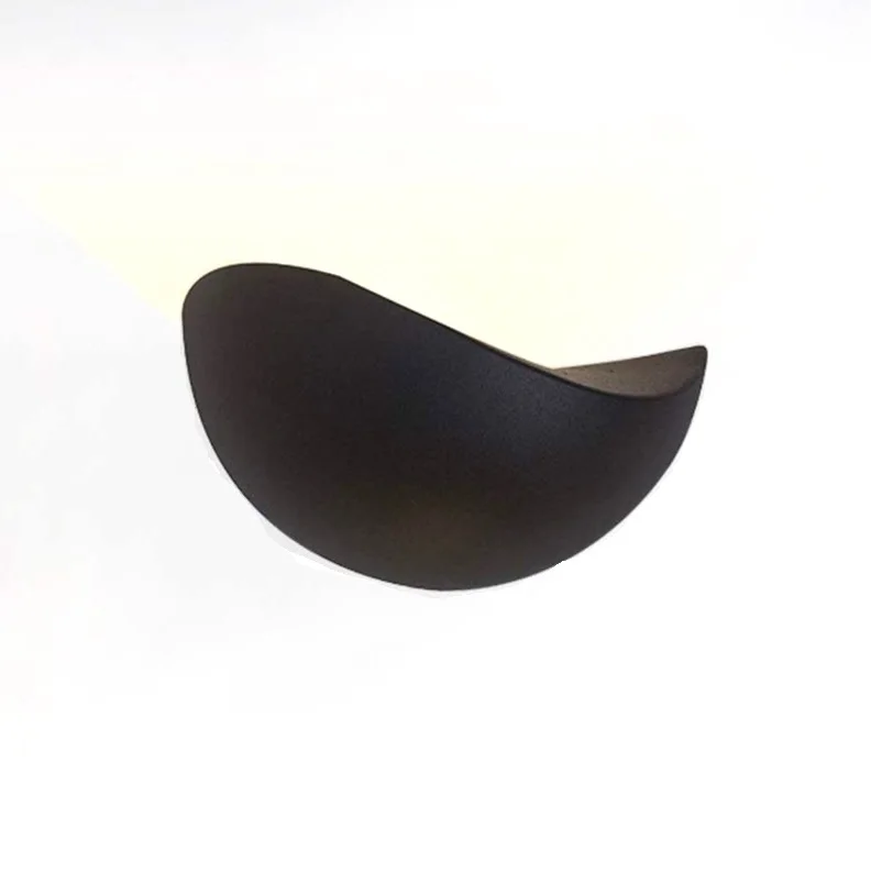 Modern Wall Sconce Lights LED Crescent Moon Black White Wall Lamp Aisle Bedroom Dining Living Room Study Balcony