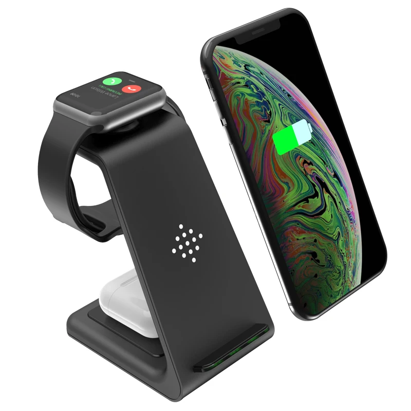 

top selling products 2021 fast charging t3 10w qi 3 in 1 wireless charger stand