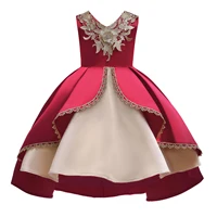 

high quality frock designs boutique girls grown dress western style for kids evening party girl dress