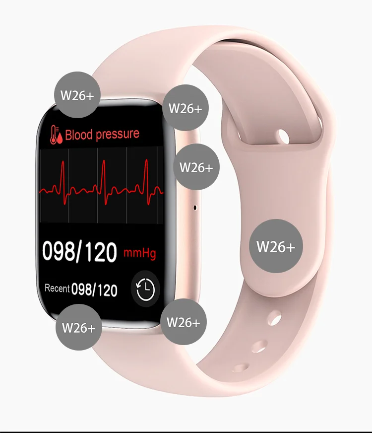 

New Arrivals Smart Watch W26 Pro IP68 Waterproof Heart Rate Monitor Fitness Tracker W26 Smart Wristband Smart Watches Reloj W26