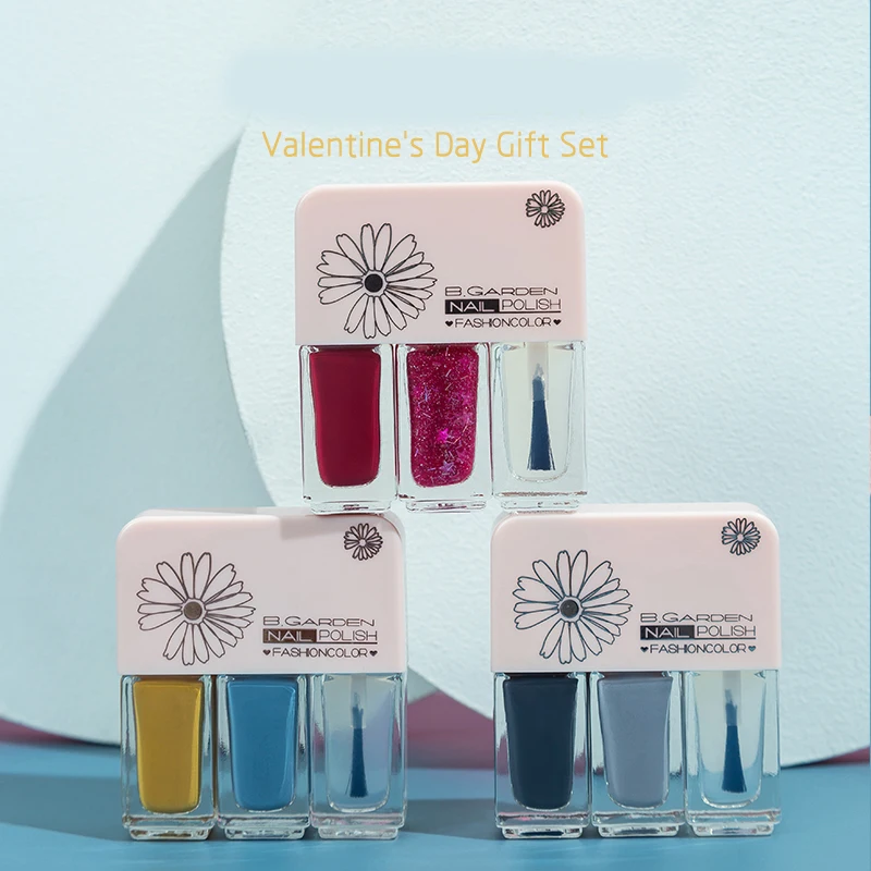 

Hot Selling 3 In 1 Nail Polish No Bake Quick Dry Long Lasting Nail Polish Water Base Gel Nail Polish Set Private Label, 24 colors