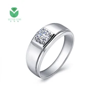 

gia certified engagement 18k white gold HPHT man ring with diamond price of 1 carat