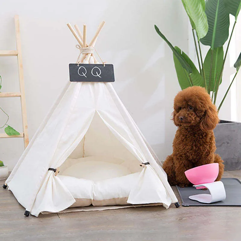 

Custom Logo Foldable Pet Tent Outdoor Indoor Portable Pet Dog Cat Camping Tent Bed Teepee Nest