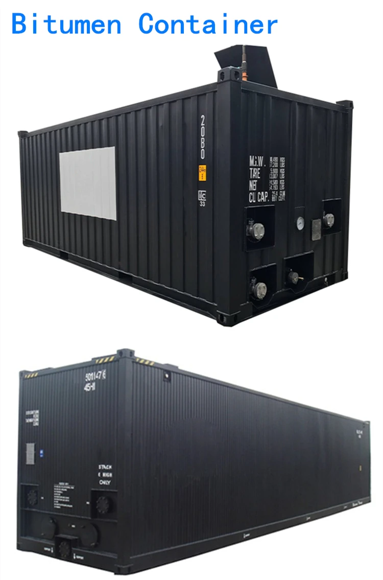 20ft/40ft 27cbm- 65cbm Asphalt Pitch Bitumen Shipping Tank Container ...