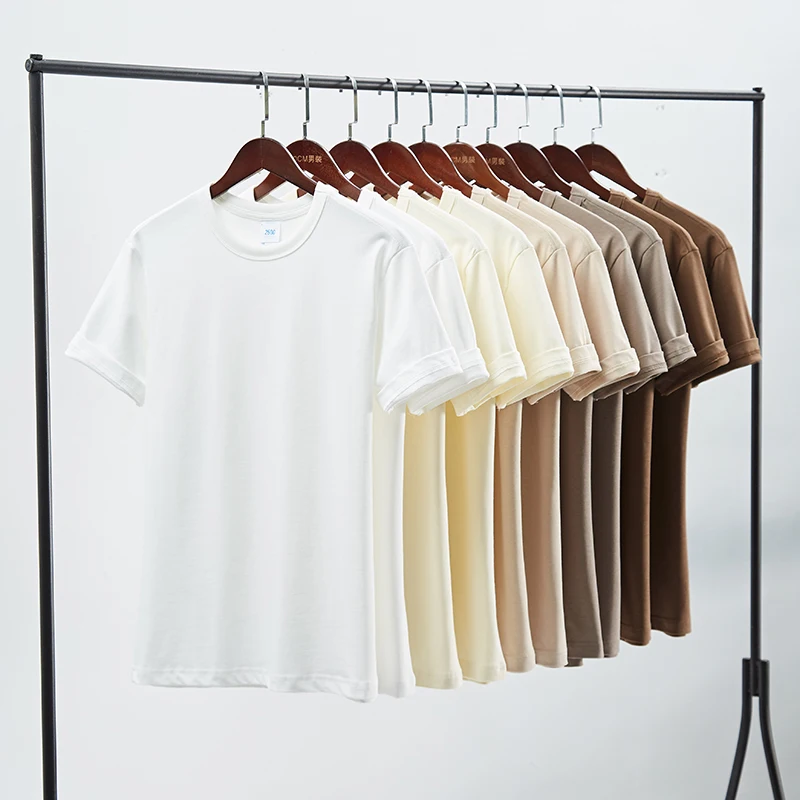 

YLS Wholesale Private Label High Quality 250g Heavyweight 100% Cotton T Shirt Mens Plain Blank Custom T Shirt Printing