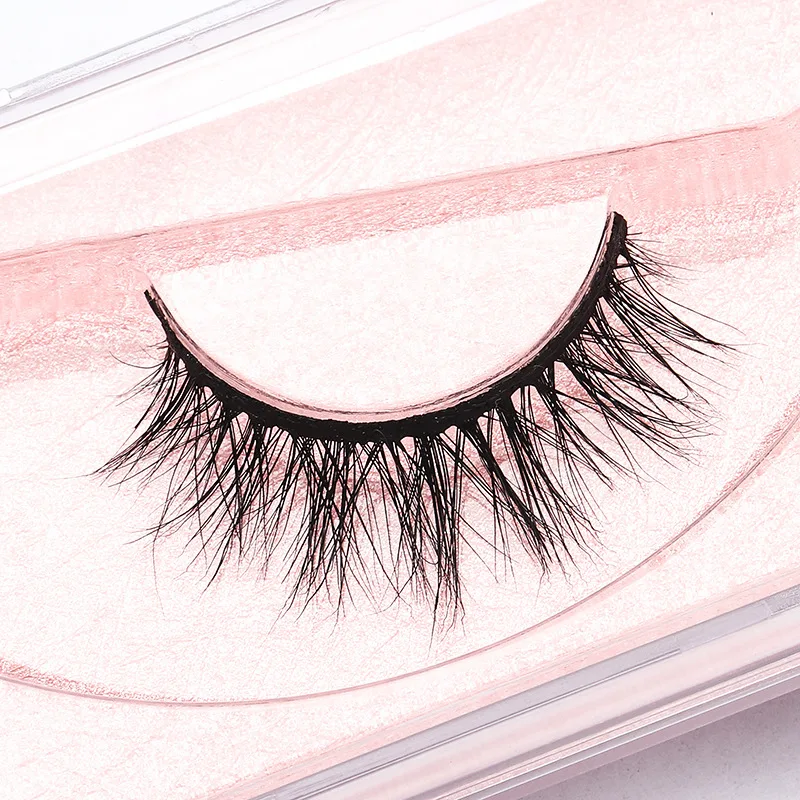 

New Fashion Natural Cross Lashes 100% Handmade Short Eyelashes Sexy Elegant Nude Makeup mink lashes short fluffy 3d