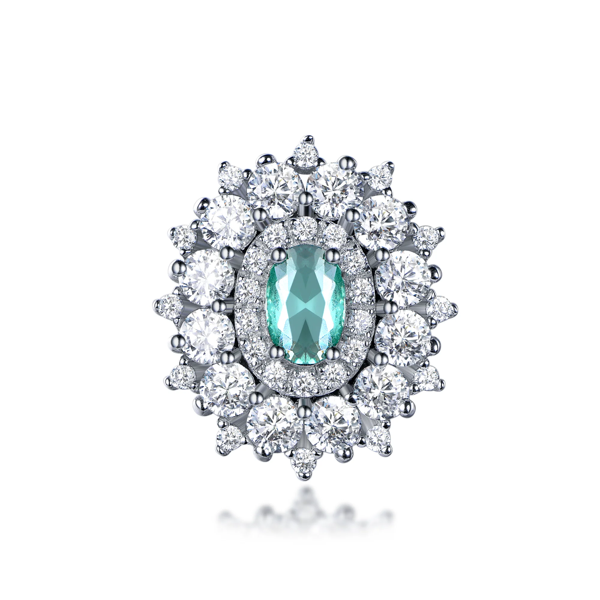 

Rhinestone Pendant Eye Shaped Charms Diamond Crystal Wholesale High Quality Blue and Green 925 Sterling Silver 3 Pcs 1pc/opp Bag