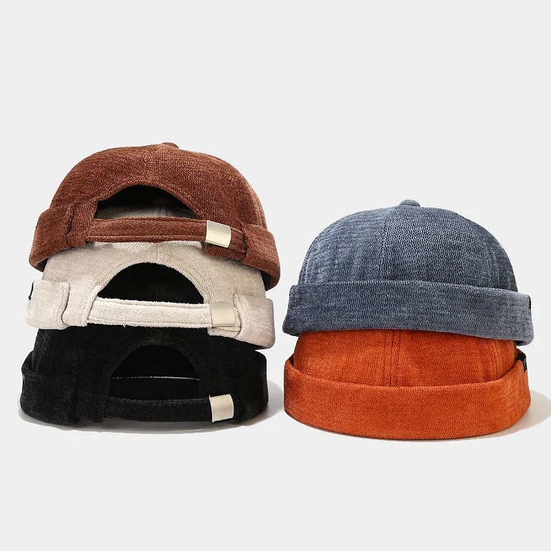 

Free shipping wholesale retro yuppie trend sailor adjustable cotton round satin gear winter unisex brimless hat