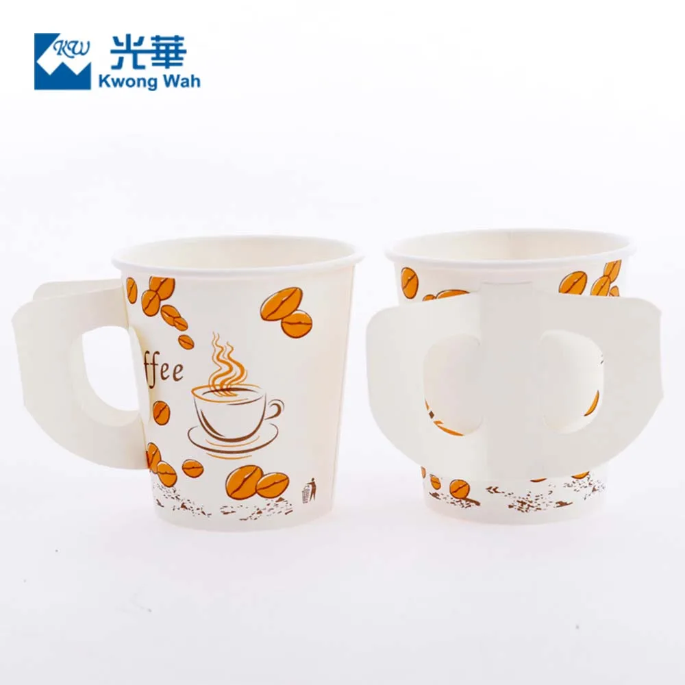 

Hot Selling Disposable Food Grade Tea Coffee Multi-Color Paper 6Oz Cup With Handle