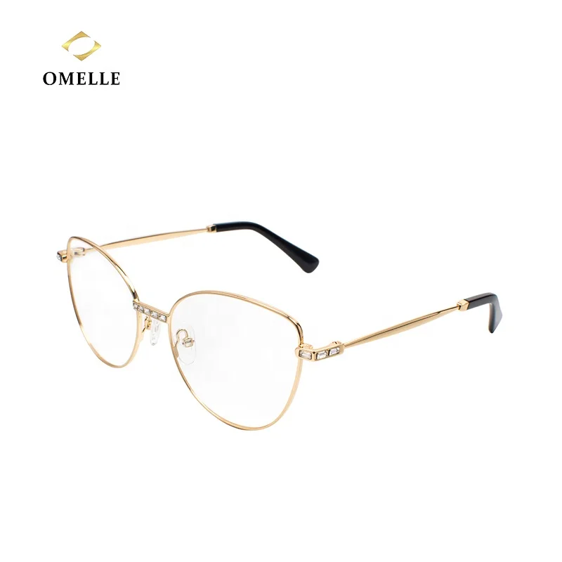 

OMELLE Metal Frames Glasses Optical Eyewear Cat Eye Glasses Fashion Women Eyeglass, Mulit as picture show or customized