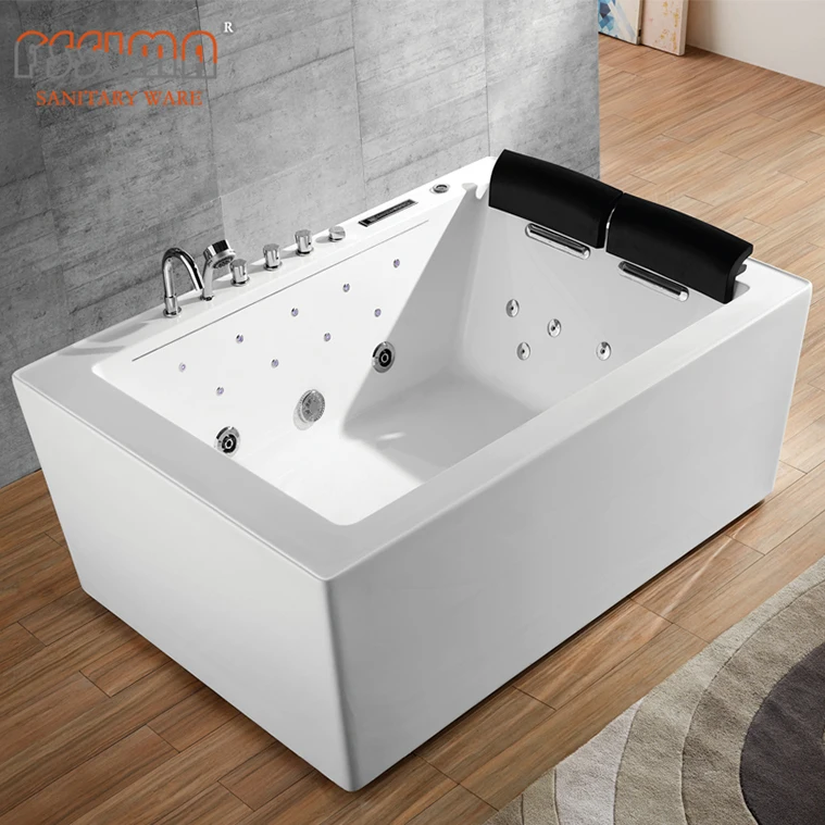 Freestanding Waterfall Bathtub Double 2 Person Whirlpool Buy Bathtub