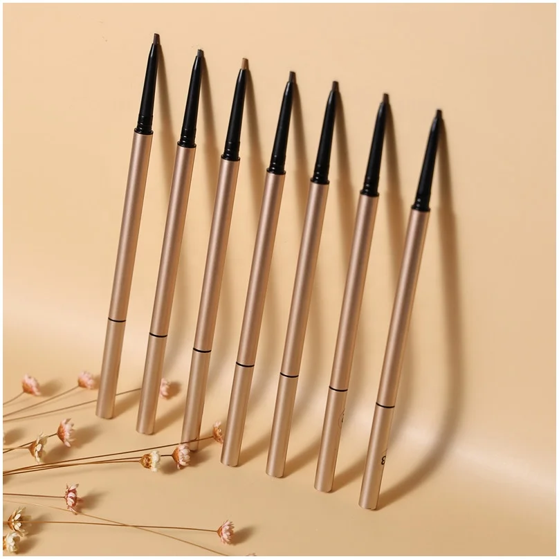 

OEM factory production Private Label Makeup Automatic Super Thin Waterproof Eyebrow Pencil With Eye Brow Brush