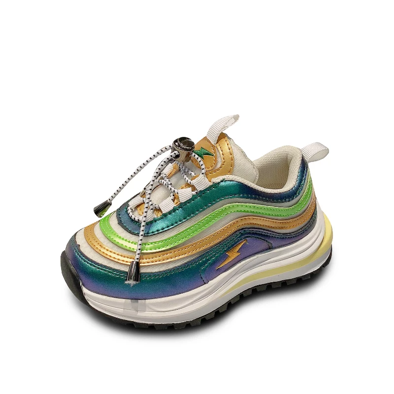 

Spring 2022 Boys Girls Chunky Runner Sneakers Children's Breathable Casual Sports Shoes Unisex Toddler Little Big Kids Footwear