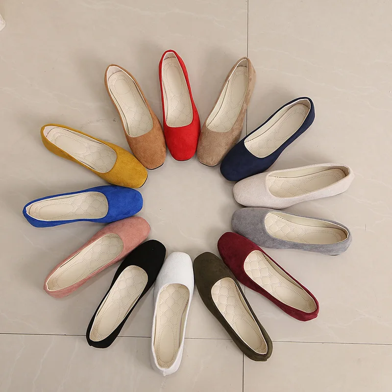 

2021 Cheap Wholesale New Fashion Women's Flats PU Leather Flat Shoes Casual Ladies Flat Shoes Footwear Flats Women Loafer Shoes, 13 colors