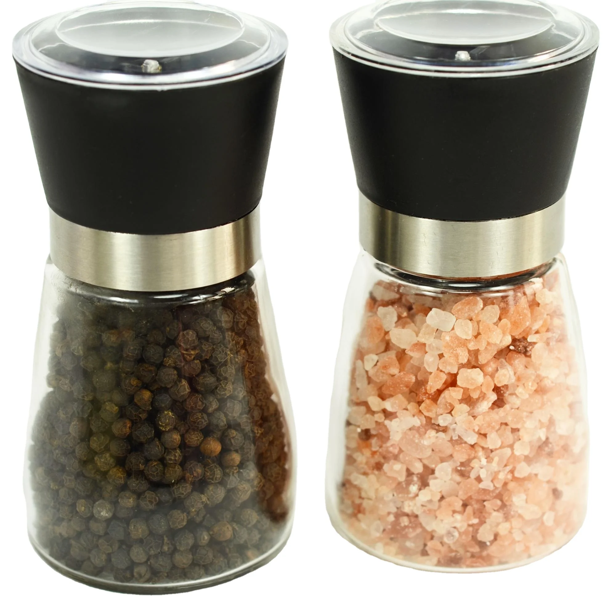 

Factory Wholesale Manual Glass Bottle Plastic Spice Grinder ceramic core pepper grinder manufacturer, Customized