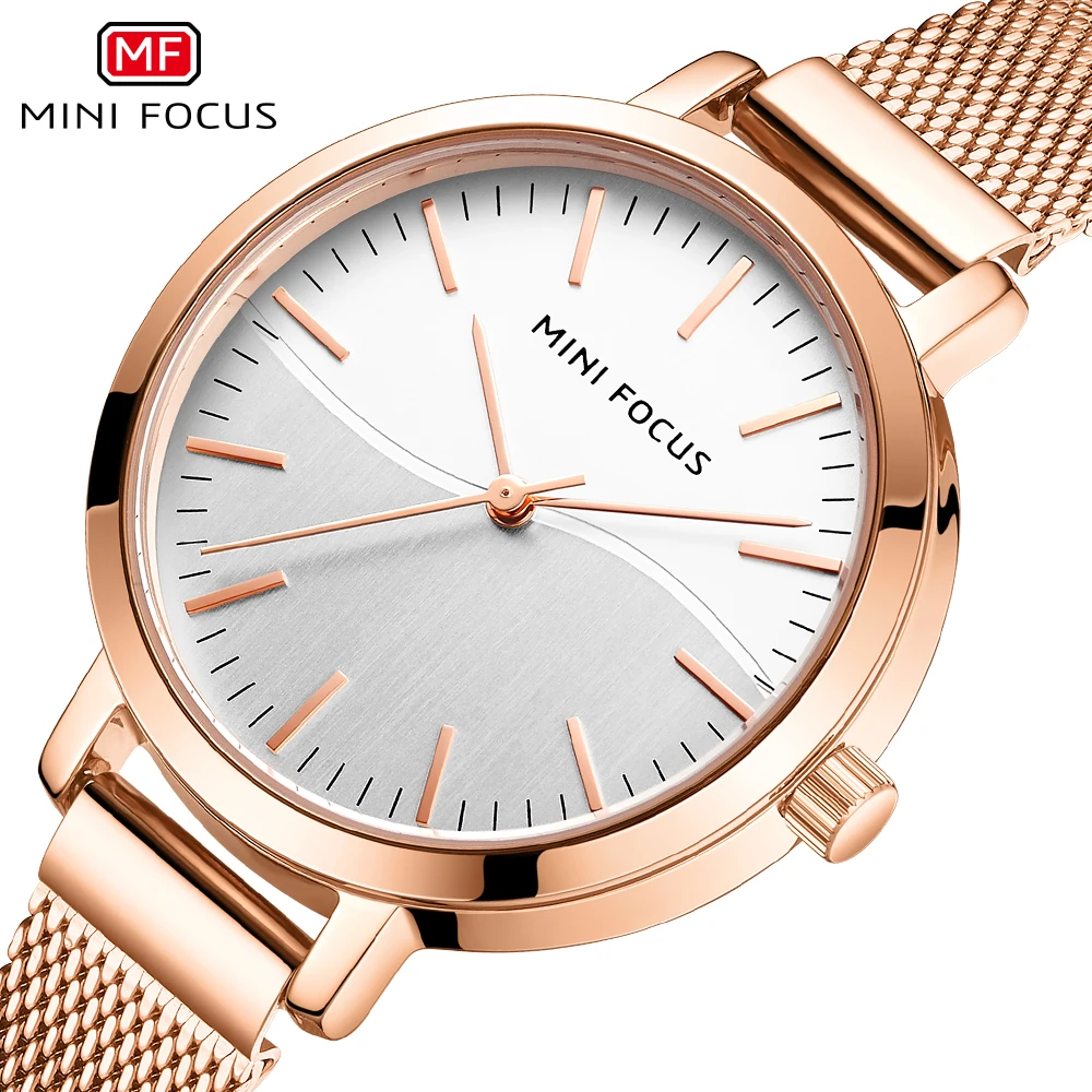 

MINI FOCUS 0261L Brand Luxury Women Watches Waterproof Fashion Quartz Ladies Wristwatch Stainless Steel Watch