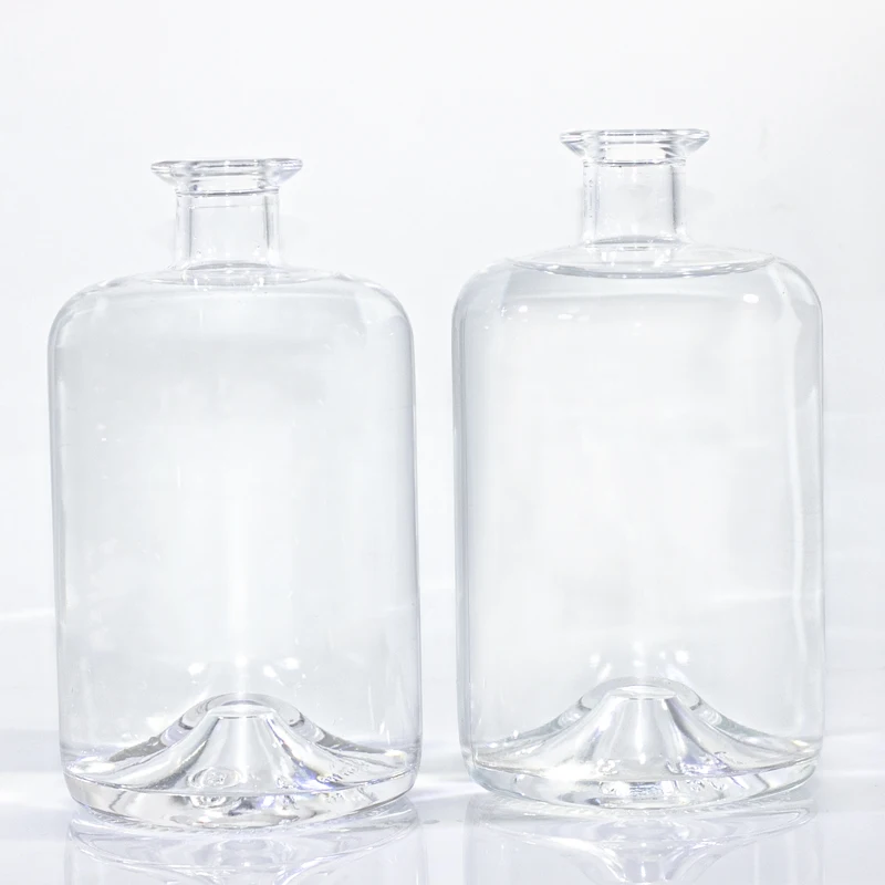 

350Ml 500Ml 700Ml 750Ml 1000Ml Classic Design Custom Capacity Empty Smooth Clear Gin Rum Glass Bottle